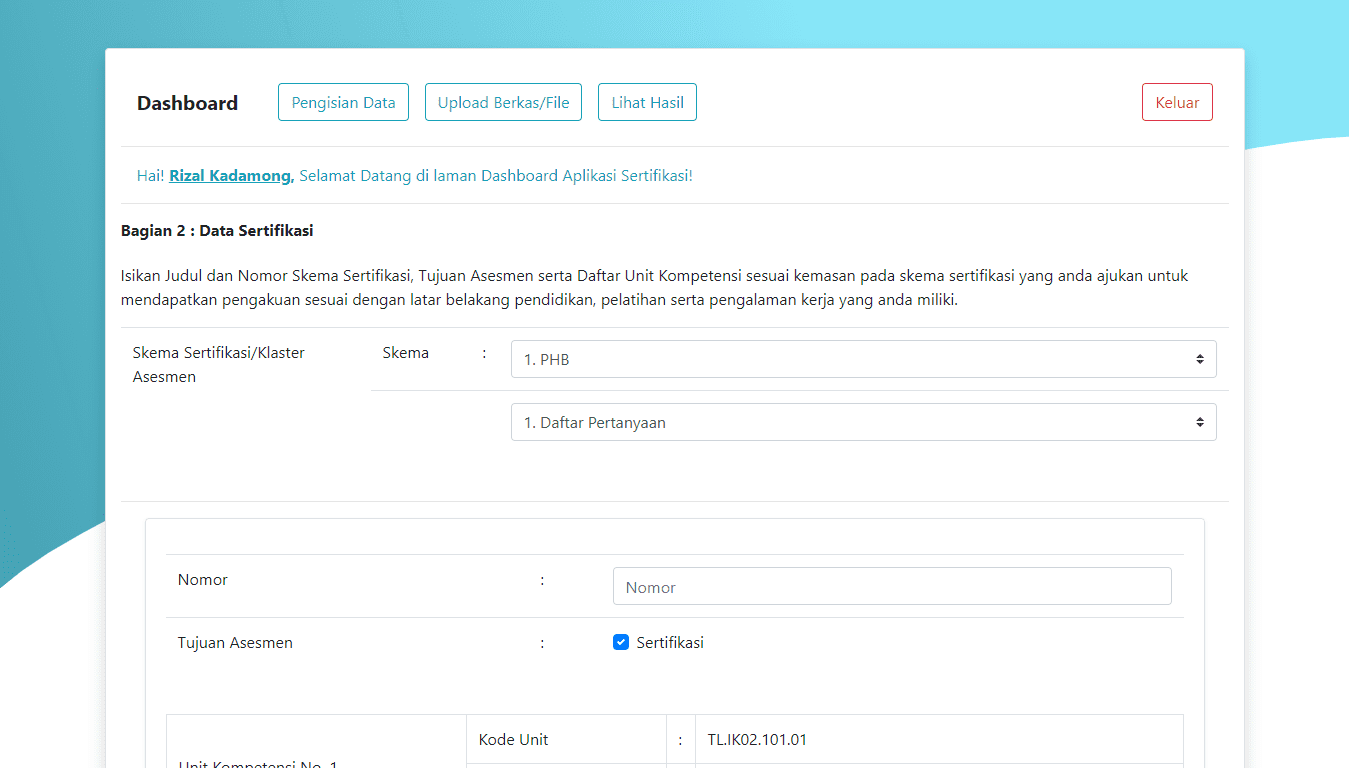 Aplikasi Sertifikasi